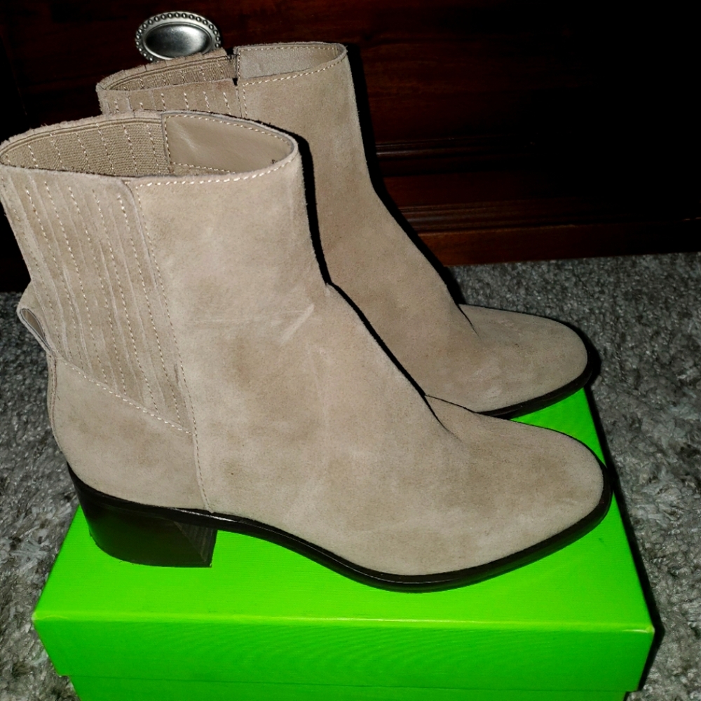 Dolce Vita Taupe Suede Booties
